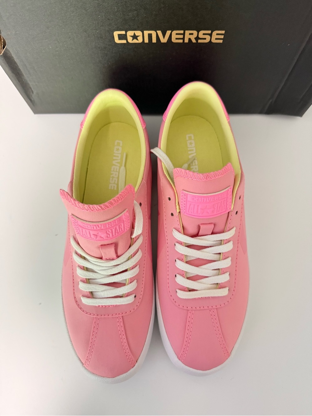 Converse Pink Low-Top Sneakers with White Laces